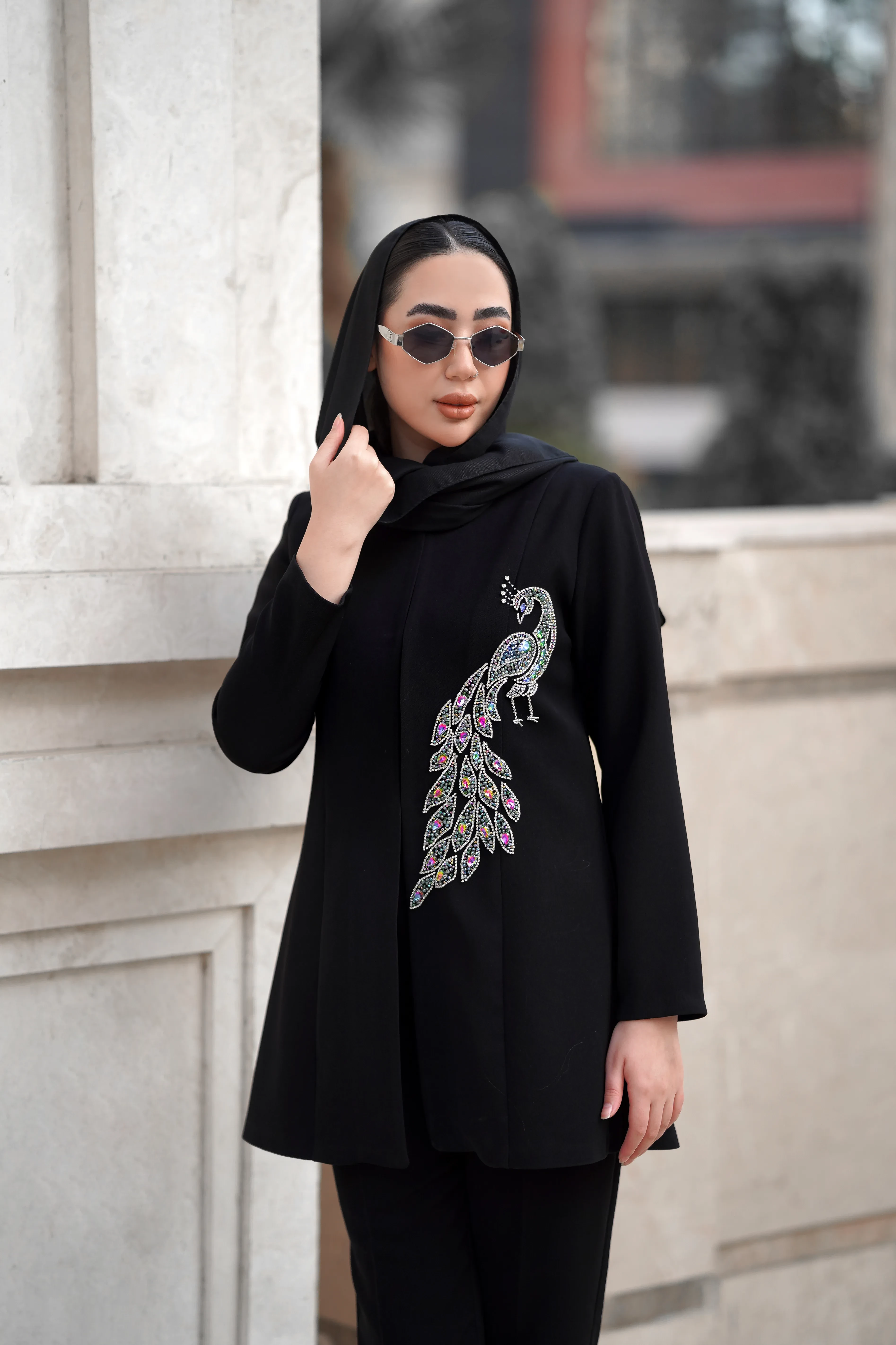 کت جواهردوزی مدل طاووس