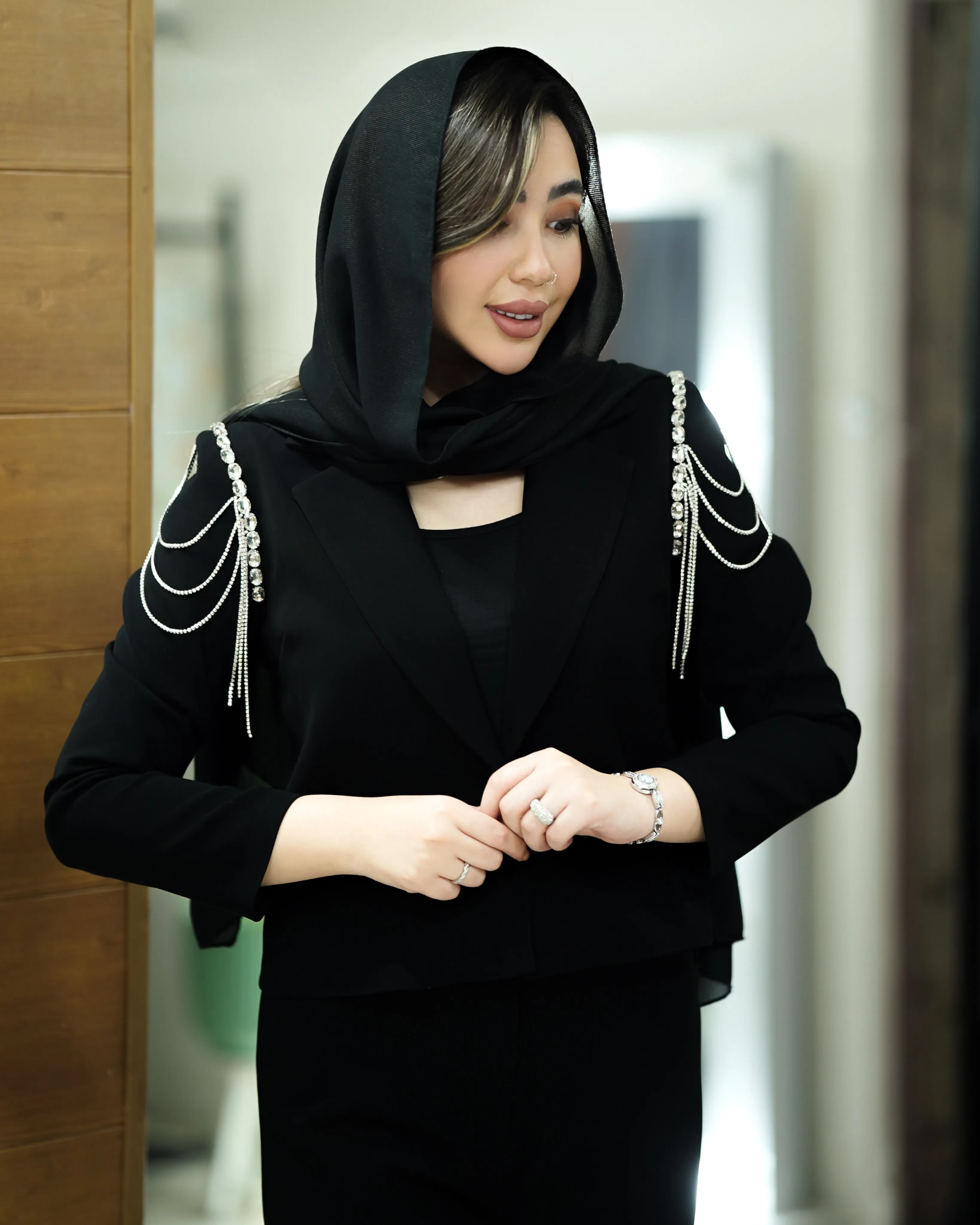 ست کت کراپ و شلوار مدل اندیا