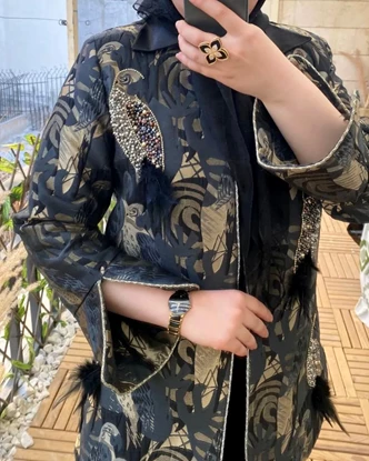کت ژاکارد طوطی