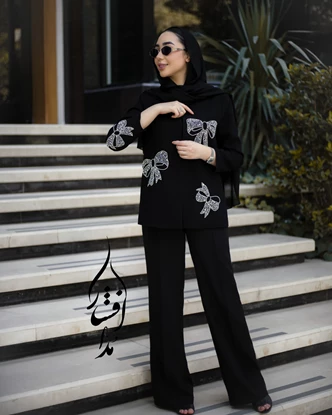 کت جواهر دوزی مدل پاپیون نگارین