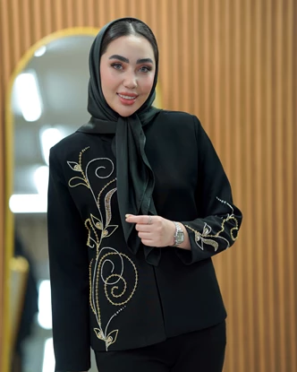 کت جواهردوزی شده مدل شمیم