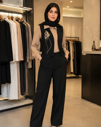 وست تک جواهردوزی شده مدل شاپرک