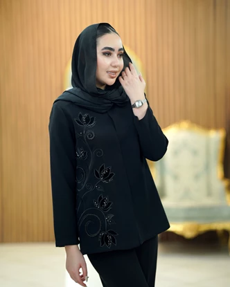 کت گلدوزی و جواهردوزی مدل ترنم 1002