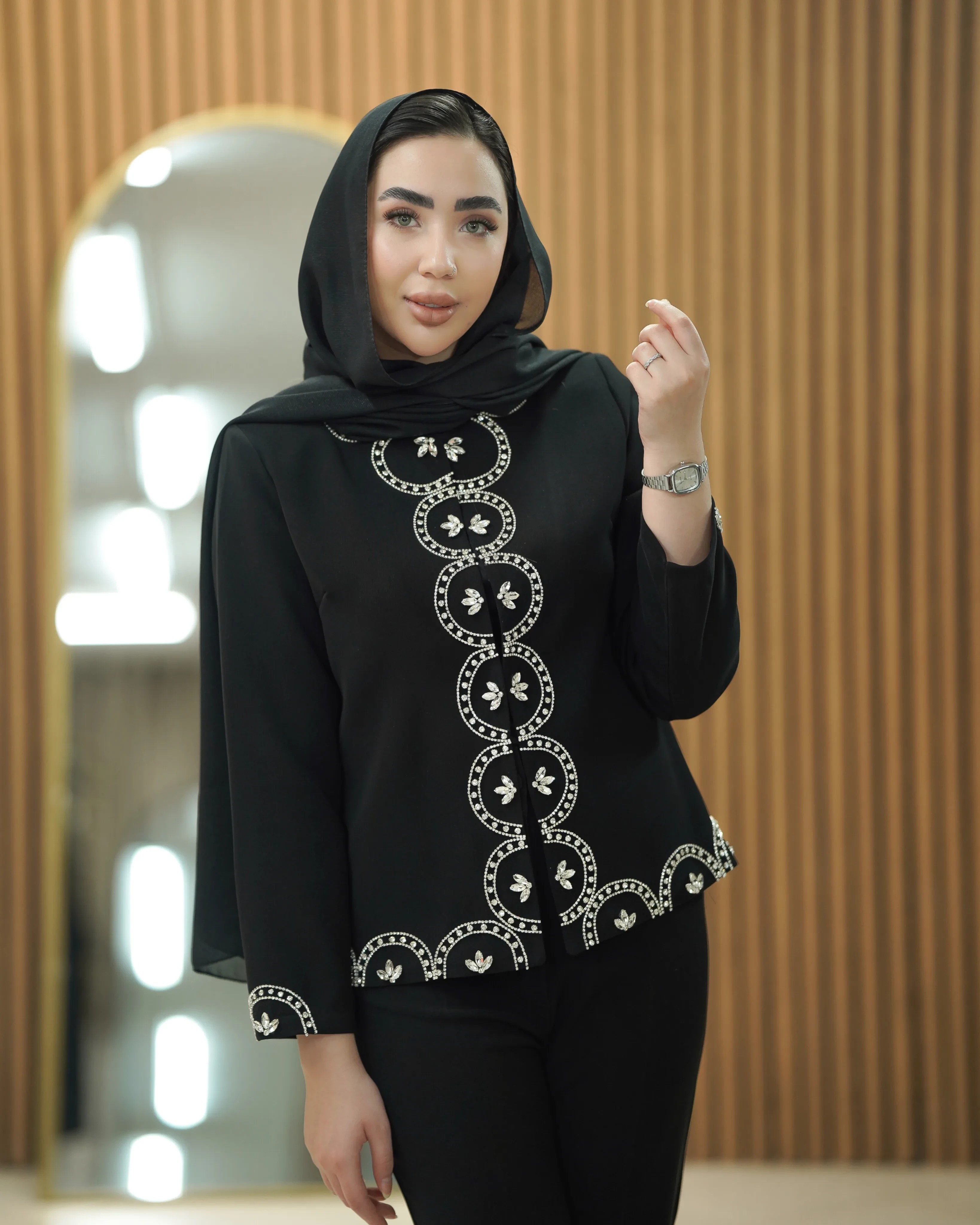 کت جواهردوزی شده مدل صدف