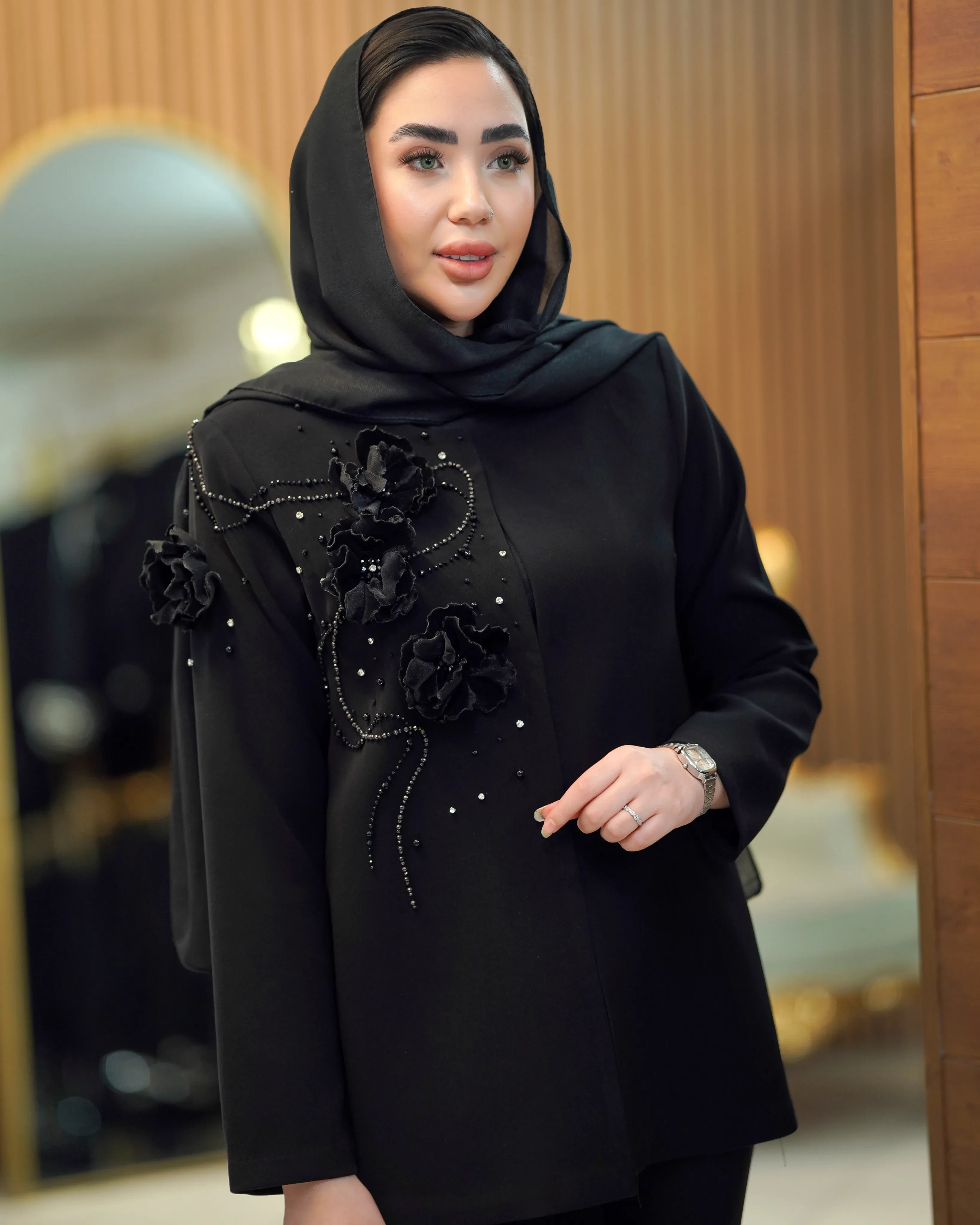 کت جواهردوزی شده مدل شاینا