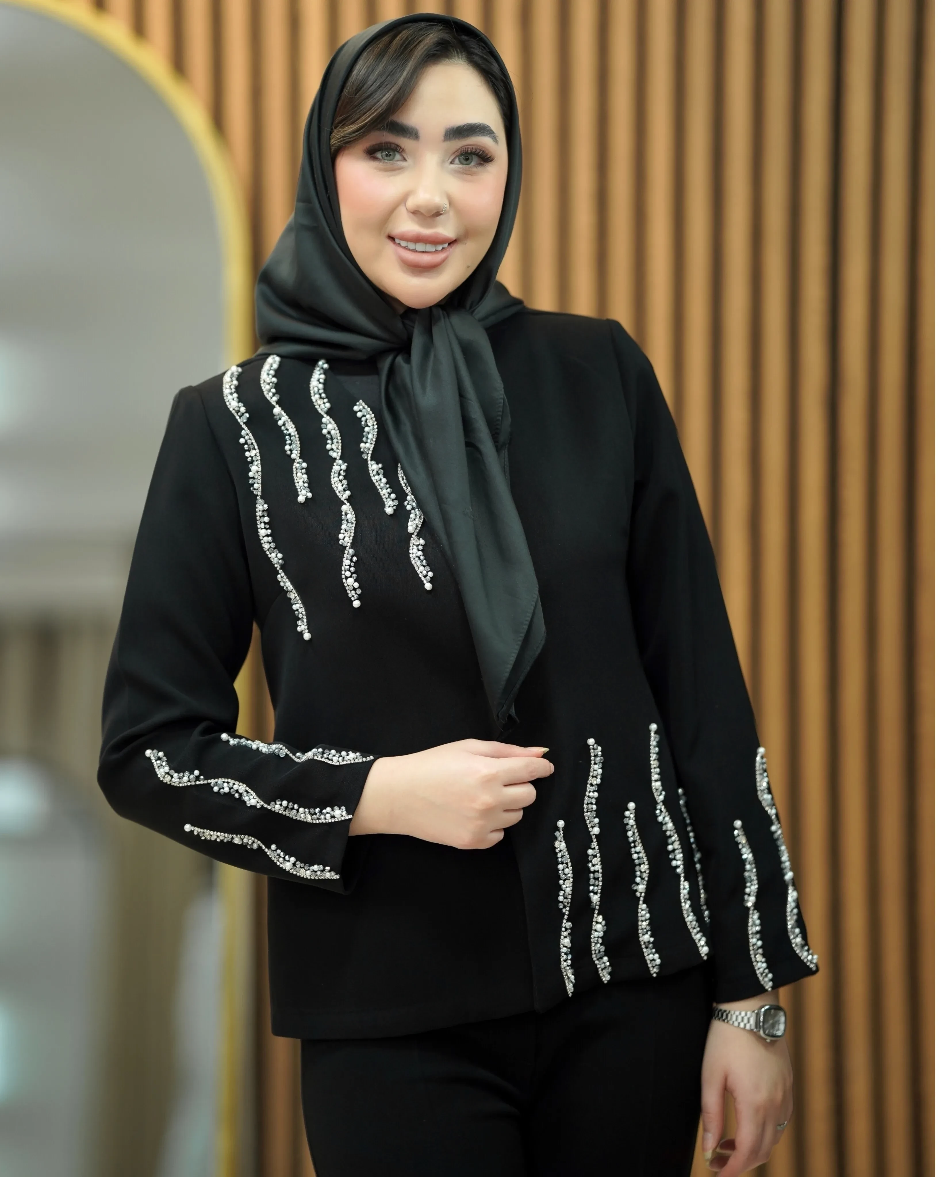 کت جواهردوزی شده مدل آوینا