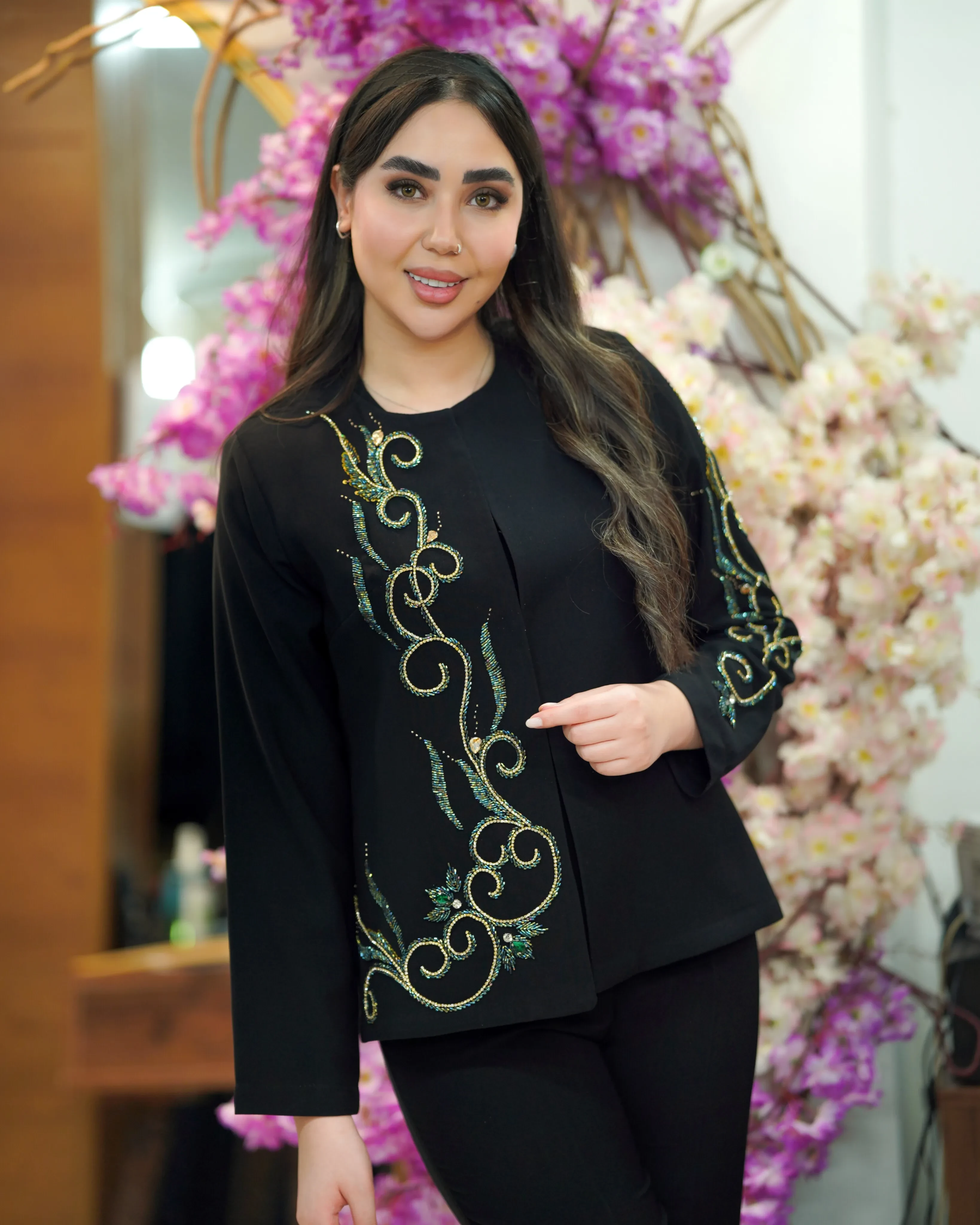 کت جواهردوزی اطلسی 