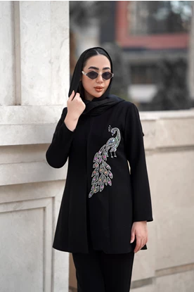 کت جواهردوزی مدل طاووس