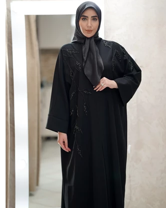 عبا جلو باز مدل ماهلین مشکی