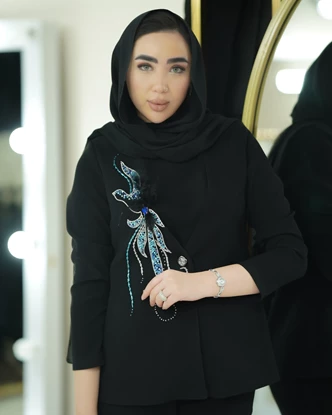 کت جواهر دوزی مدل ققنوس