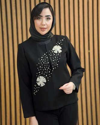 کت تک جواهر دوزی شده مدل نگین