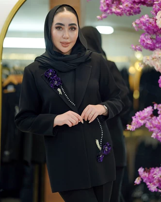 کت یقه انگلیسی جواهردوزی مدل سوگل