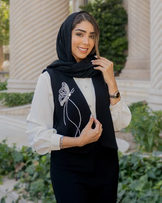 وست تک جواهردوزی شده مدل شاپرک