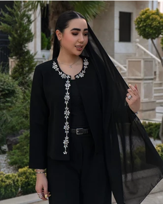 ست کراپ کت وشلوار مدل حلما 
