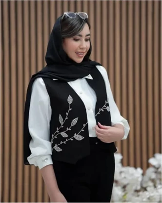 وست تک جواهردوزی شده مدل روژین